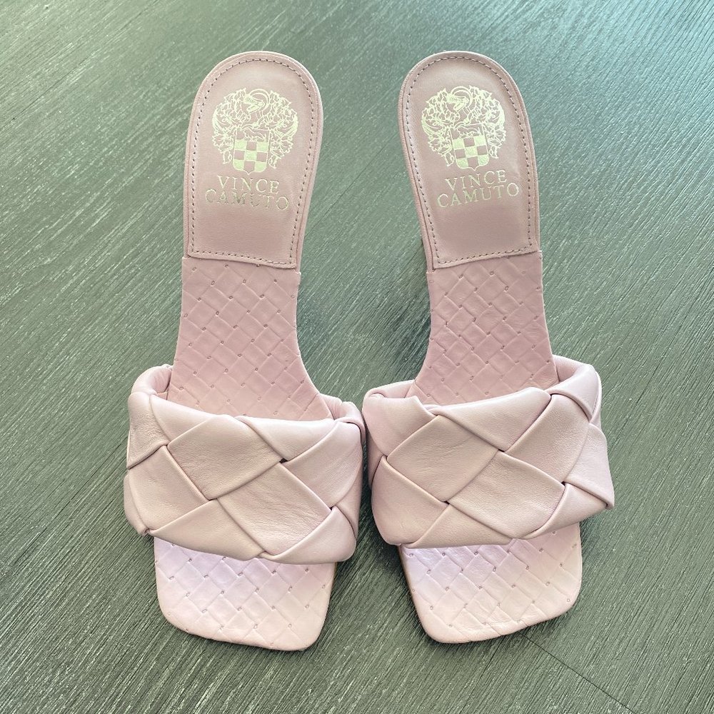 NEW in Box!! VINCE CAMUTO BRELANIE WOVEN-STRAP MULE Water Lily Purple - Size 7